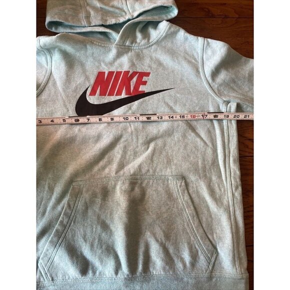 𝅺nike Hoodie Mens Small Blue Pullover Sweatshirt Teal Blue Green - Picture 4 of 6